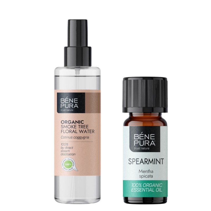Bio Rookboom water en Bio Groene Munt Etherische olie - GMC