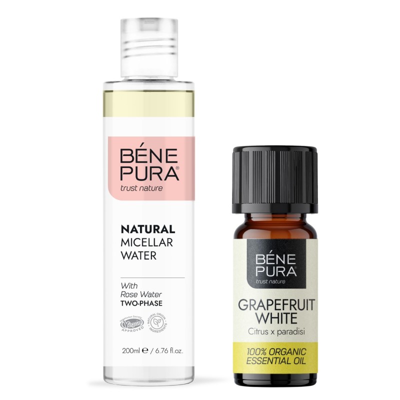 Tweefasen Micellair Water en Bio Witte Grapefruit Etherische olie - GMC
