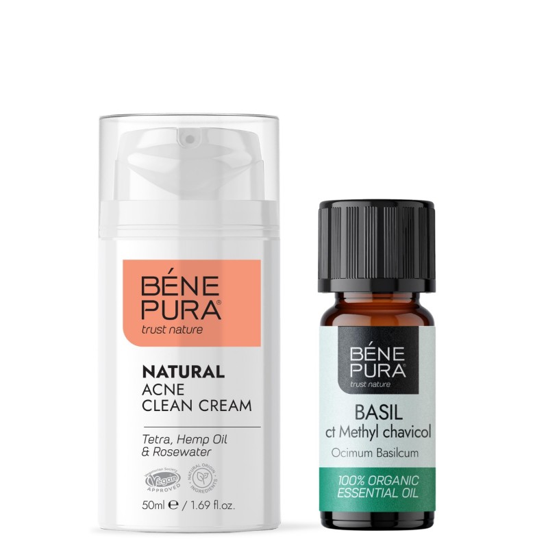 Anti-Acne Gezichtscrème en Bio Basilicum Etherische olie - GMC