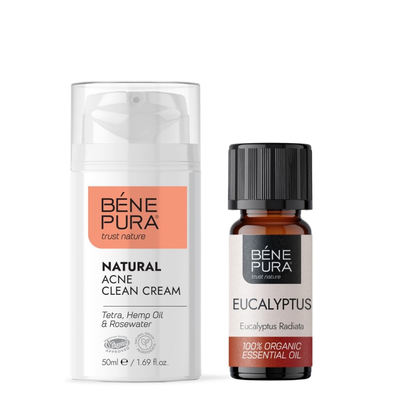 Anti-Acne Gezichtscrème en Bio Eucalyptus Radiata Etherische olie - GMC
