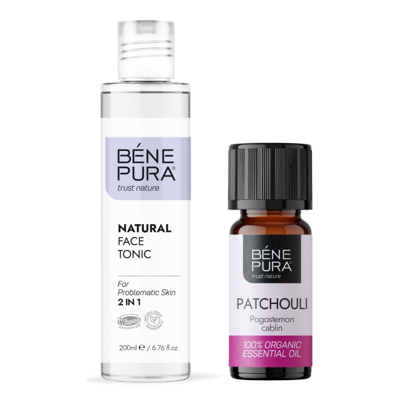 Gezichtstonic voor een Problematische Huid en Bio Patchouli Etherische olie - GMC