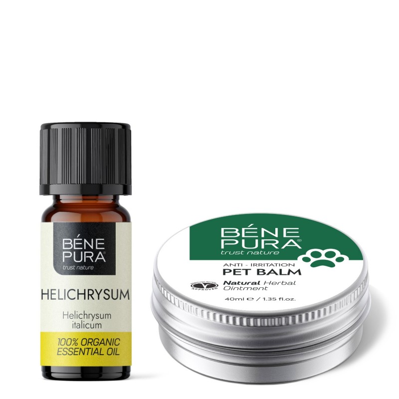 Anti Irritatie Huisdier Balsem met Weegbree en Bio Helichrysum Etherische olie - GMC