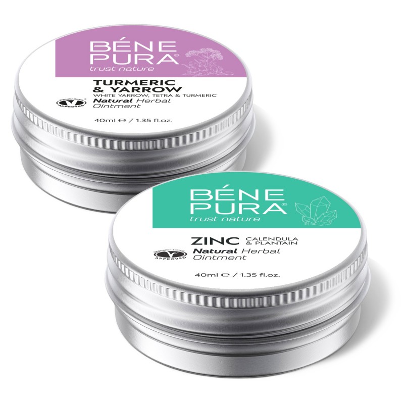 Aambeien Zalf met Wit Duizendblad, Tetra en Kurkuma en Anti Jeuk Zalf met Zinkoxide - GMC