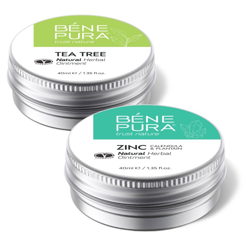 Anti Jeuk Zalf met Tea Tree en Anti Jeuk Zalf met Zinkoxide - GMC