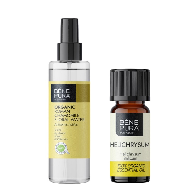 Bio Romeins Kamillewater en Bio Helichrysum Etherische olie - GMC