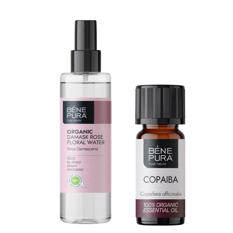 Bio Rozenwater van Rosa Damascena en Bio Copaiba Etherische olie - GMC
