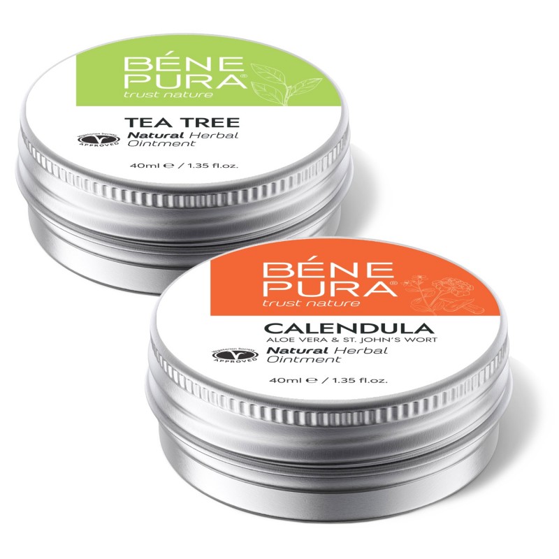 Anti Jeuk Zalf met Tea Tree en Brand- en Wondzalf met Calendula, Aloë Vera en St. Janskruid - GMC