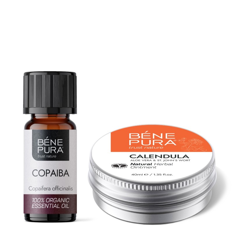 Brand- en Wondzalf met Calendula, Aloë Vera en St. Janskruid en Bio Copaiba Etherische olie - GMC