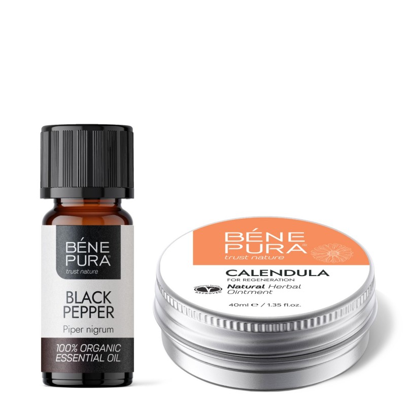 Brand- en Wondzalf met Calendula en Bio Zwarte Peper Etherische olie - GMC