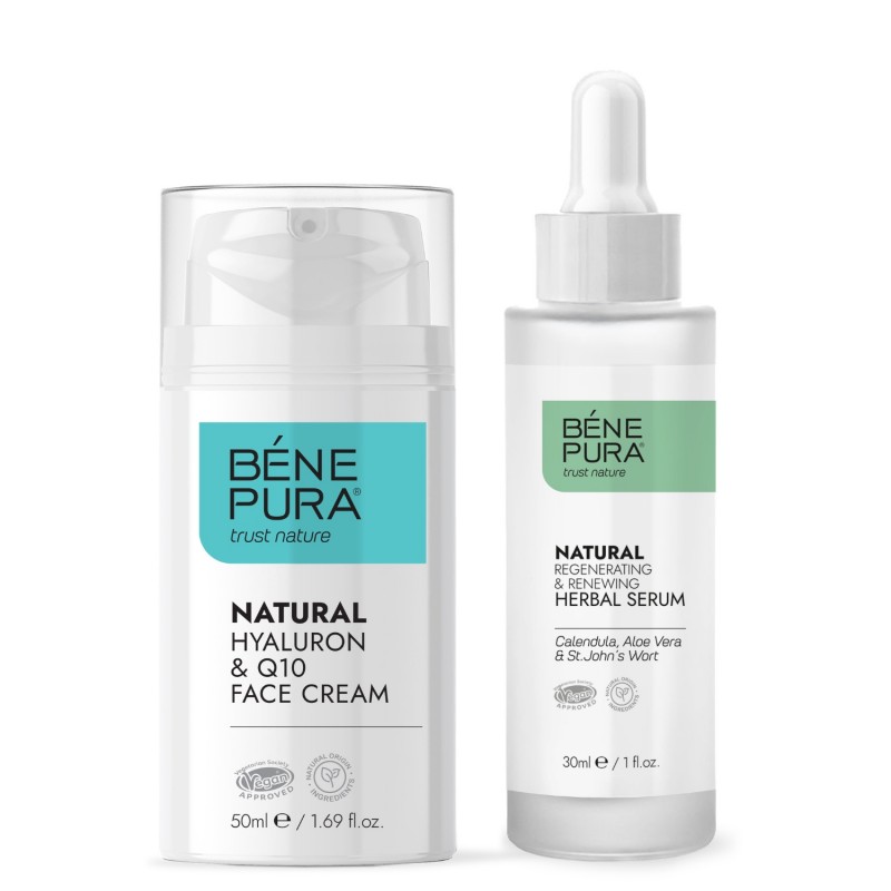 Hyaluron & Q10 Gezichtscrème en Regenererend Gezichtsserum - GMC