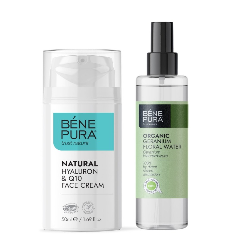 Hyaluron & Q10 Gezichtscrème en Bio Geraniumwater - GMC