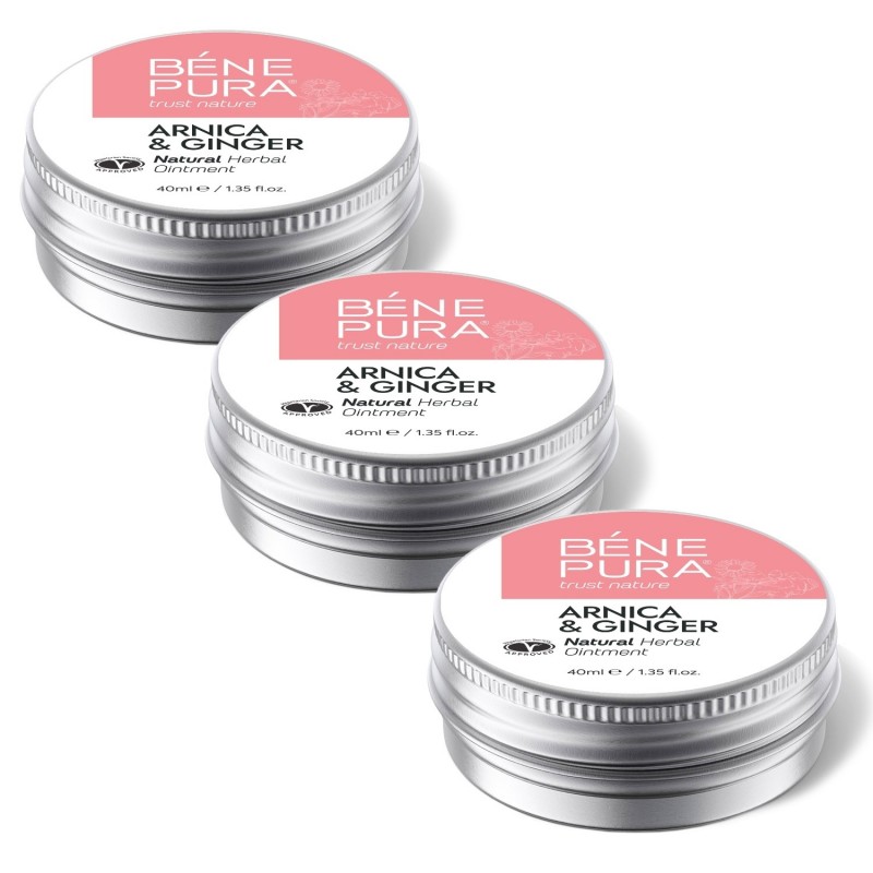 3x Bloeduitstorting en Spierzalf met Arnica en Gember - 40ml - Sets