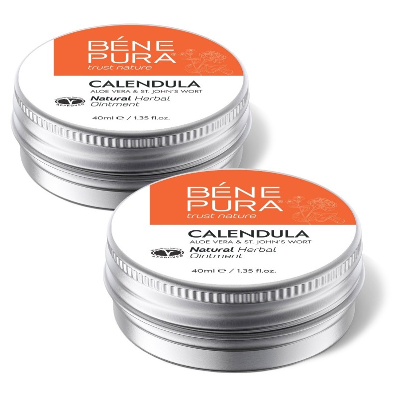 2x Brand- en Wondzalf met Calendula, Aloë Vera en St. Janskruid - 40ml - Zalven voor littekens