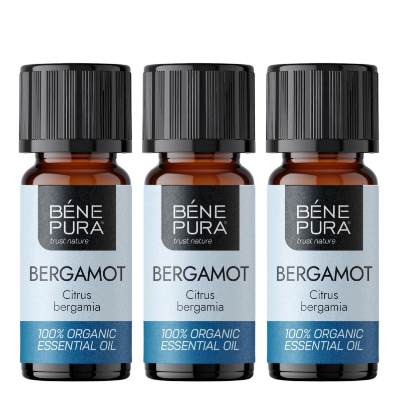 3x Bio Bergamot Etherische olie - 10ml - Etherische oliën