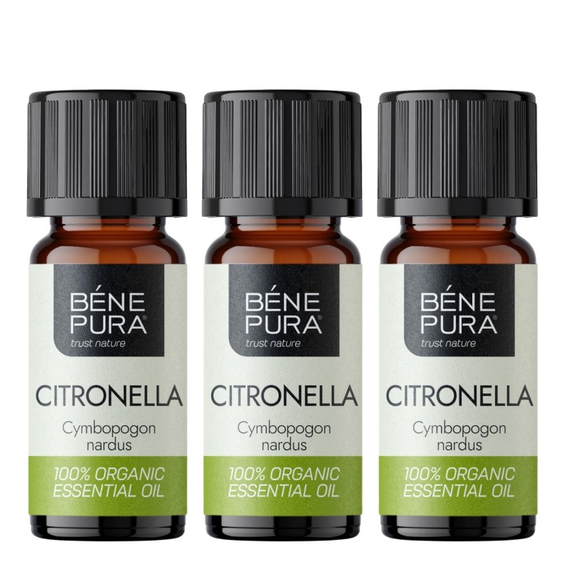 3x Bio Citronella Etherische olie - 10ml - Etherische oliën