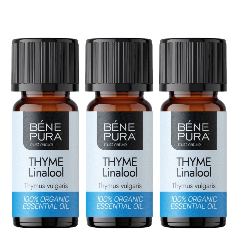 3x Bio Tijm Linalool Etherische olie - 5ml - Etherische oliën