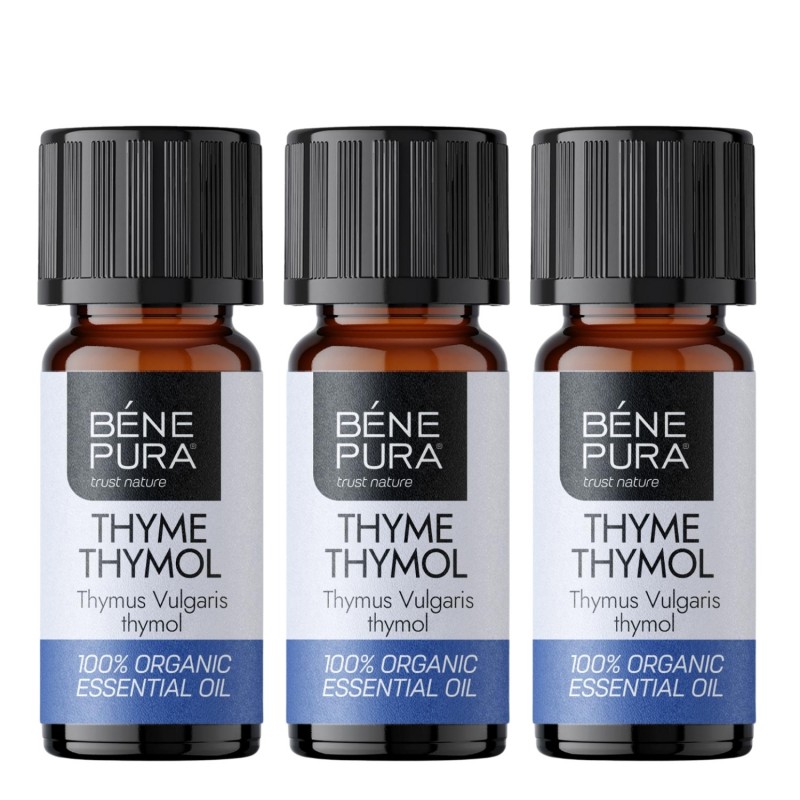 3x Bio Tijm Thymol Etherische olie - 5ml - Etherische oliën