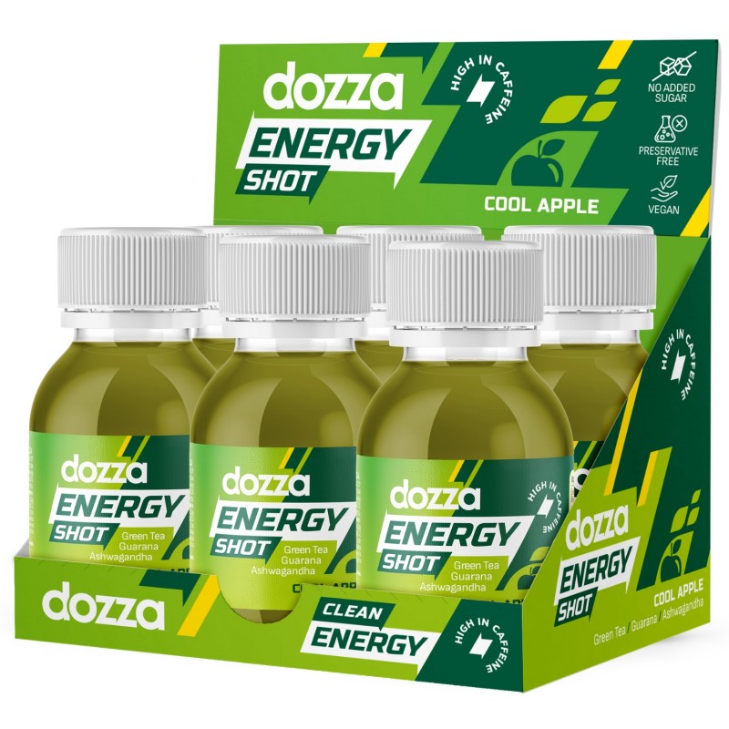6x Pack DOZZA Energy Cool Apple Energieshot - 60ml - Energiedrankjes