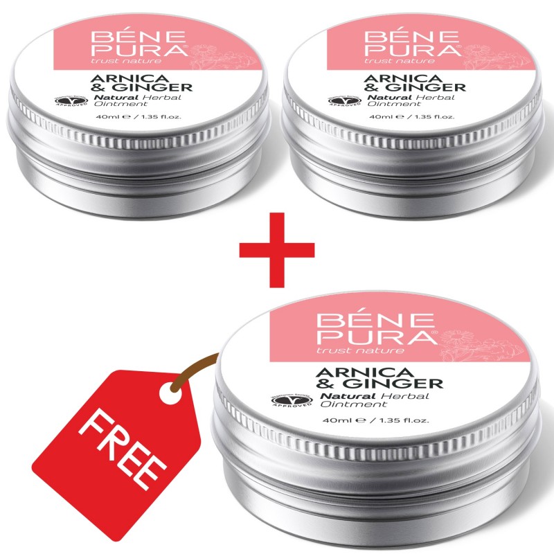 3x Bloeduitstorting en Spierzalf met Arnica en Gember - 40ml - Sets