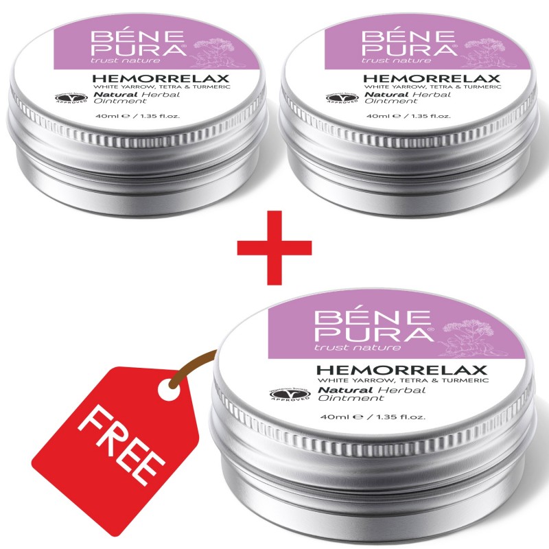 3x Aambeien Zalf met Wit Duizendblad, Tetra en Kurkuma - 40ml - Sets