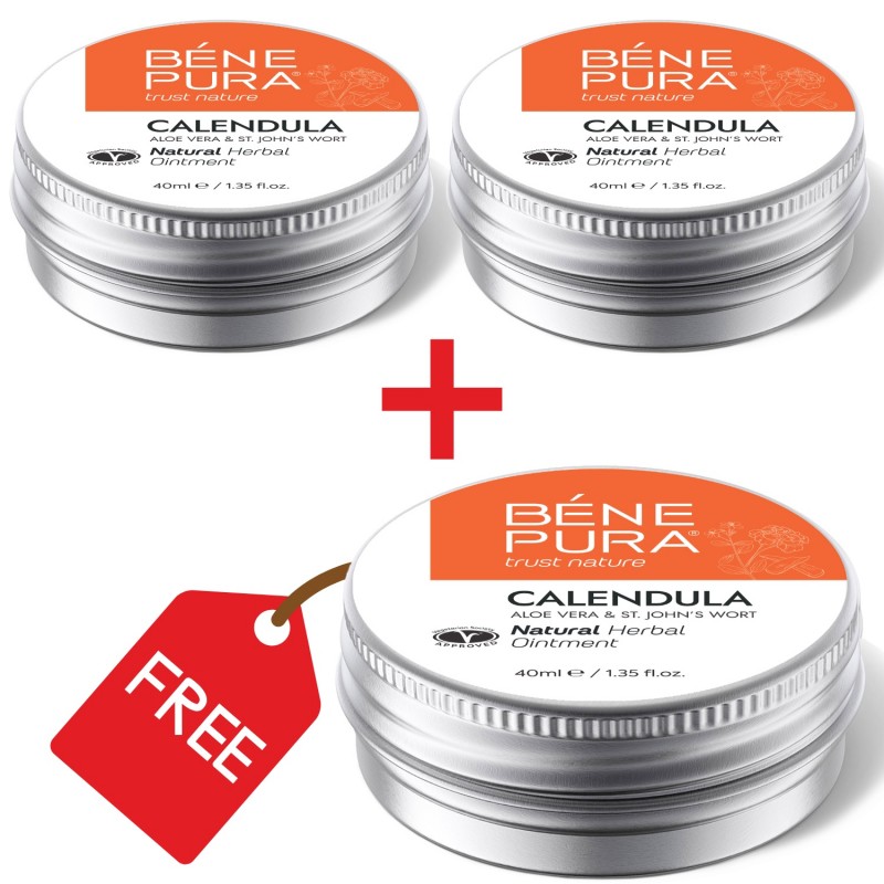 3x Brand- en Wondzalf met Calendula, Aloë Vera en St. Janskruid - 40ml - Sets